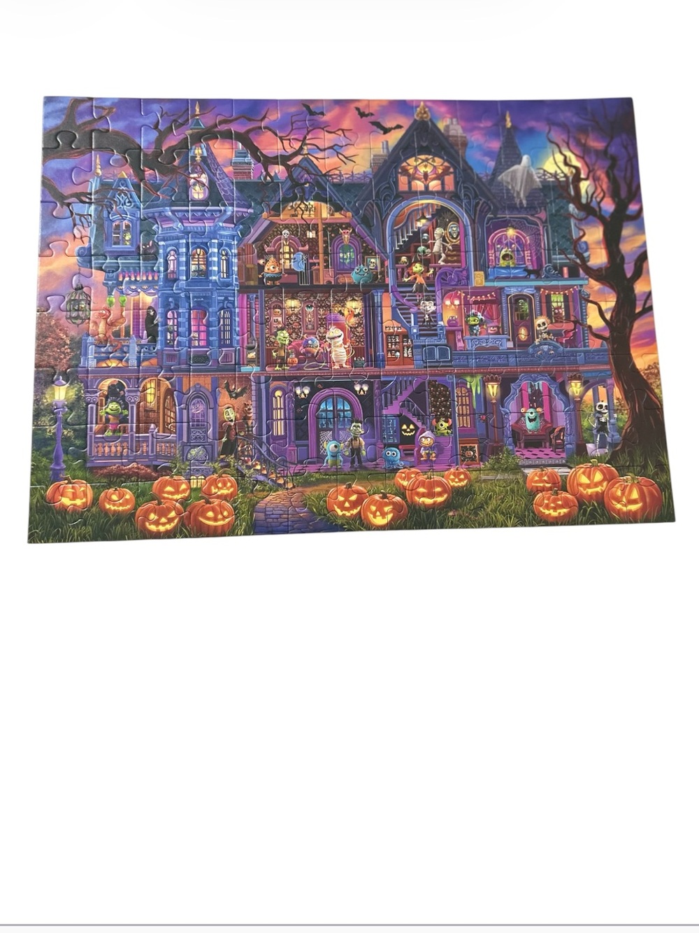 Ravensburger Halloween Haunted House 100 piece Puzzle — Orange, Purple, Blue EUC - Picture 4 of 7